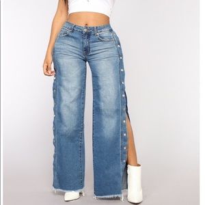New snap side jeans